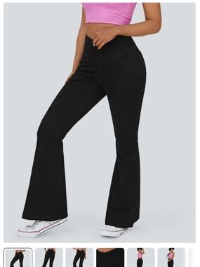 HALARA Black High-Waist Flare Denim